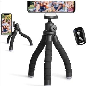 UBeeSize Flexible Black Phone Tripod with Remote NEW